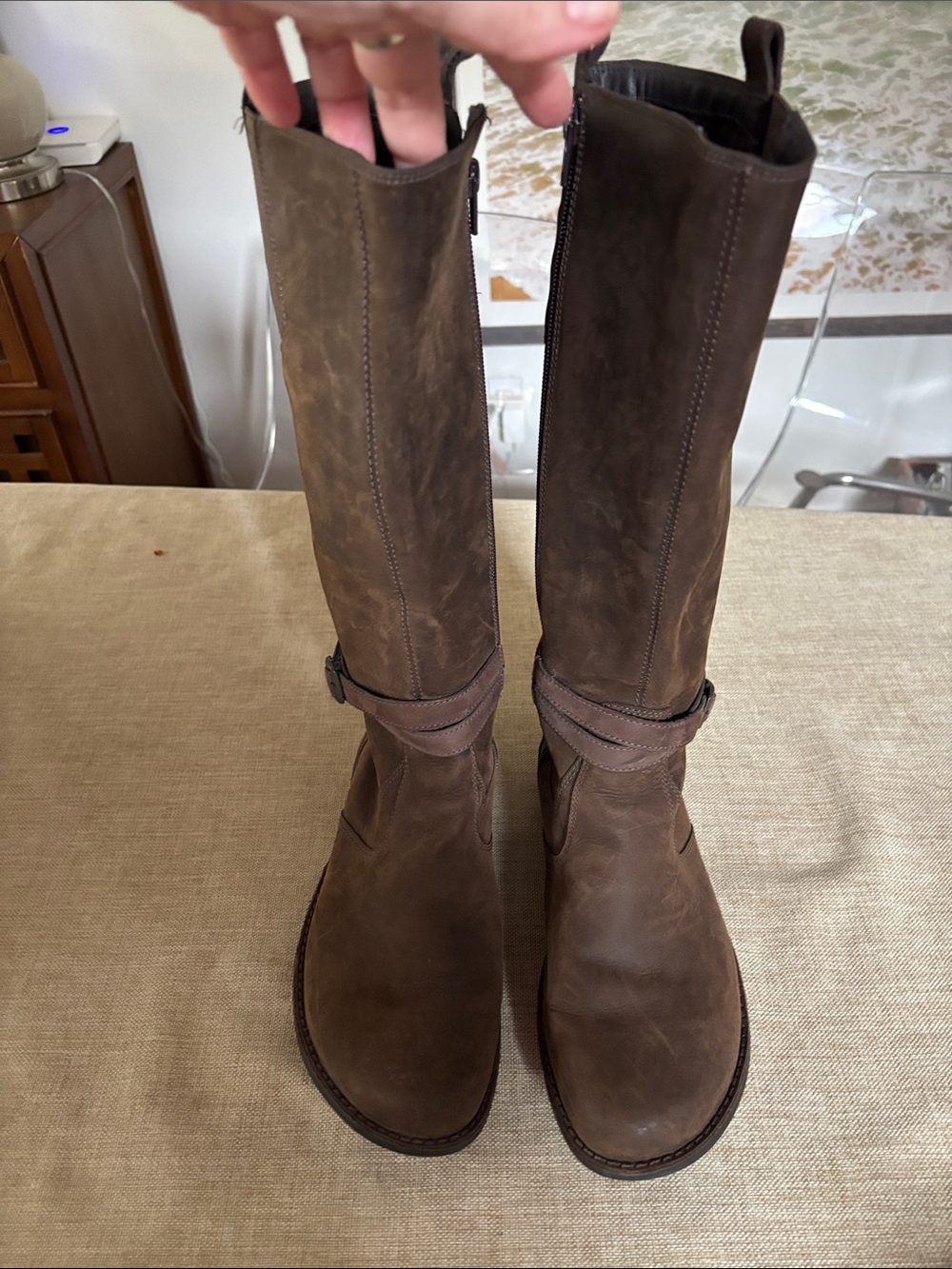 Merrell Women's Tall Brown Leather waterproof Boots